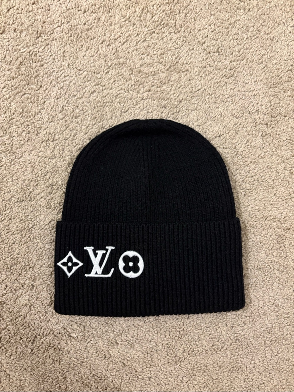 Louis Vuitton Black Knit Beanie